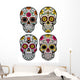 Sugar Skull Wall Decal Sticker Set Wall Decal