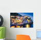 Scenic Night Colorful Village Wall Decal