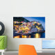 Scenic Night Colorful Village Wall Decal