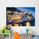 Scenic Night Colorful Village Wall Decal