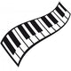 Piano Keys Pattern Wall Decal