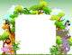Animal Cartoon with Blank Wall Decal
