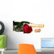 Red Rose and Bottle Wall Decal