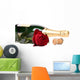 Red Rose and Bottle Wall Decal