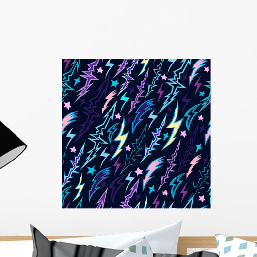 Seamless Pattern with Flashes Wall Decal