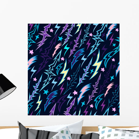 Seamless Pattern with Flashes Wall Decal