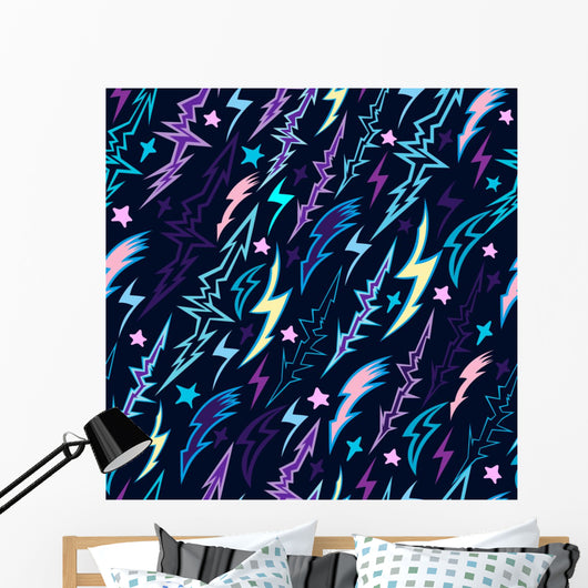 Seamless Pattern with Flashes Wall Decal