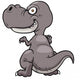 Vector Illustration Cartoon Dinosaur Wall Decal Design 2