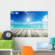 Caribbean Sea and Wooden Wall Decal