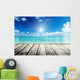 Caribbean Sea and Wooden Wall Decal