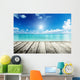 Caribbean Sea and Wooden Wall Decal