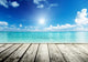 Caribbean Sea and Wooden Wall Decal