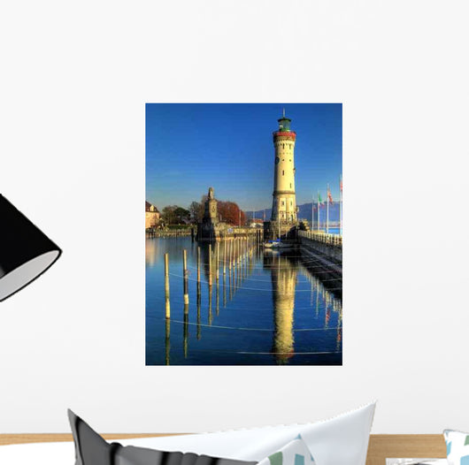 Lindau Hafeneinfahrt Bodensee Lake Wall Decal