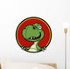 Vector Illustration Cartoon Dinosaur Wall Decal Design 1