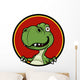Vector Illustration Cartoon Dinosaur Wall Decal Design 1