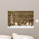 Christmas Natural Wood Decoration Wall Decal