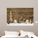 Christmas Natural Wood Decoration Wall Decal