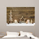 Christmas Natural Wood Decoration Wall Decal