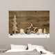 Christmas Natural Wood Decoration Wall Decal