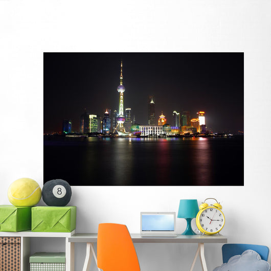 Night Shanghai China Wall Decal