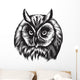 Owl Head Wall Decal