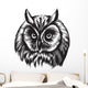 Owl Head Wall Decal