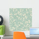 Seamless Floral Pattern Green Wall Decal