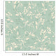 Seamless Floral Pattern Green Wall Decal