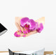 Hands with Pink Orchid Wall Decal
