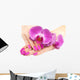 Hands with Pink Orchid Wall Decal