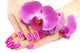 Hands with Pink Orchid Wall Decal