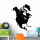 Black North America Map Wall Decal