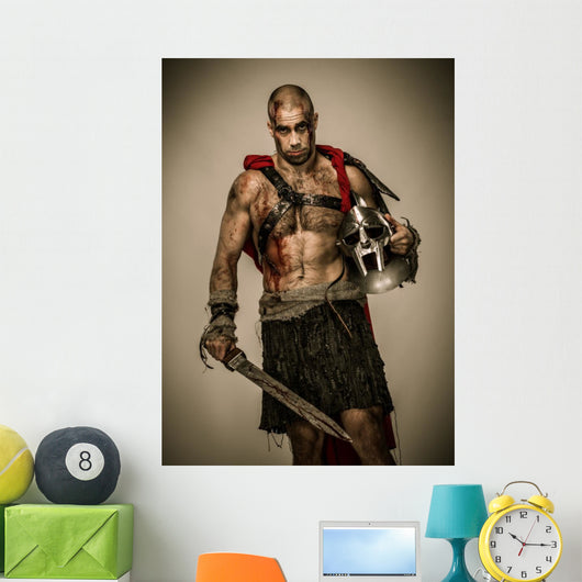 Wounded Gladiator with Sword Wall Decal