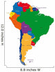 South America Map Wall Decal