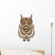 Brown Owl with Decorative Wall Decal
