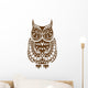 Brown Owl with Decorative Wall Decal