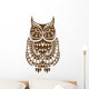 Brown Owl with Decorative Wall Decal
