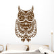 Brown Owl with Decorative Wall Decal