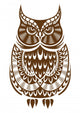 Brown Owl with Decorative Wall Decal