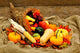 Harvest or Thanksgiving Cornucopia Wall Decal