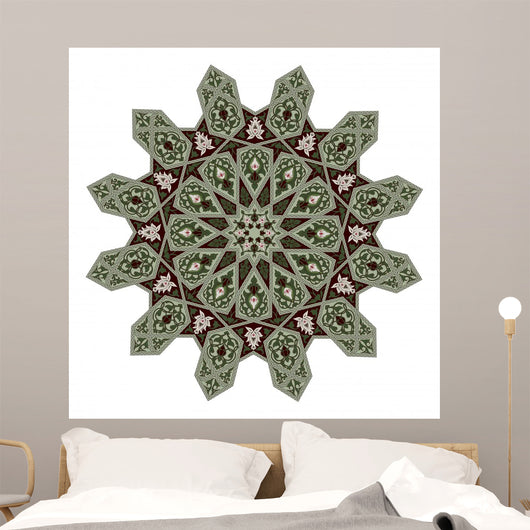 Middle Eastern Floral Pattern Wall Decal