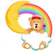 Teddy Bear Sleepy Cloud Wall Decal