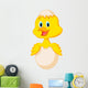 Cracked Egg with Cute Wall Decal
