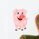Cute Pig Cartoon Wall Decal Design 1