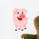 Cute Pig Cartoon Wall Decal Design 1