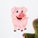 Cute Pig Cartoon Wall Decal Design 1