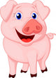 Cute Pig Cartoon Wall Decal Design 1