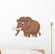 Cute Mammoth Cartoon Wall Decal