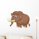 Cute Mammoth Cartoon Wall Decal