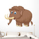 Cute Mammoth Cartoon Wall Decal
